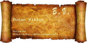 Butor Viktor névjegykártya